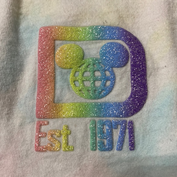 Disney Parks Walt Disney World Spirit Jersey Rainbow Tie Dye Size S - Picture 3 of 7